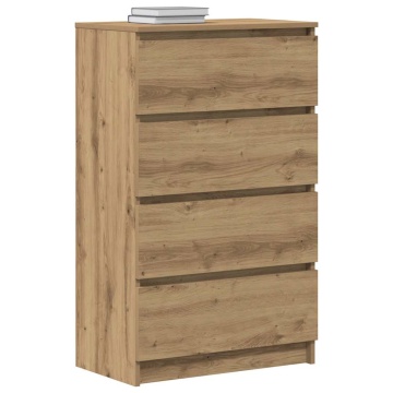 Bufetă Stejar Artisan 60x35x98,5 cm Lemn prelucrat - Img 4