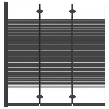 Cabină de duș pliabilă, 3 panouri, negru, 130x130 cm, ESG - Img 4