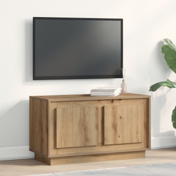 Cabinet TV Artisan Stejar 80x35x45 cm Lemn prelucrat - Img 1