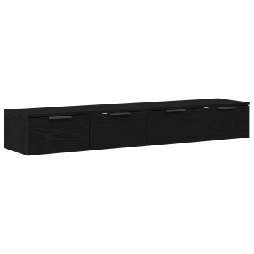 Cabițe 2 piese Stejar negru 68x30x20 cm Lemn prelucrat - Img 2