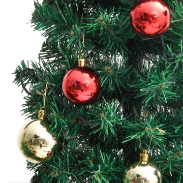 Cactus de Crăciun cu suport și LED, verde, 150 cm, PVC - Img 8
