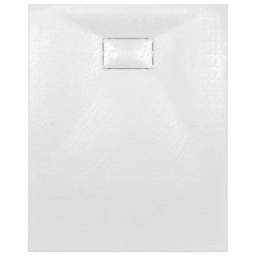 Cădiță de duș, alb, 100 x 80 cm, SMC - Img 4