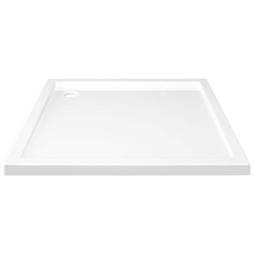 Cădiță de duș pătrată din ABS, alb, 80x80 cm - Img 4