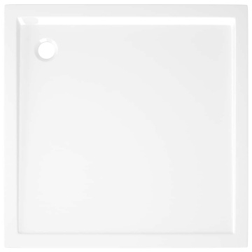 Cădiță de duș pătrată din ABS, alb, 80x80 cm - Img 5