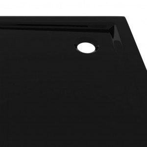Cădiță de duș pătrată, negru, 80x80 cm, ABS - Img 5