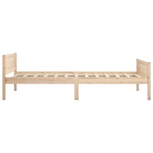 Cadru de pat, 100x200 cm, lemn masiv de pin - Img 4