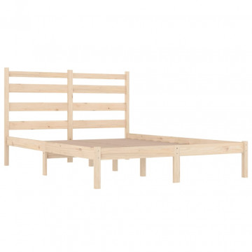 Cadru de pat, 120x200 cm, lemn masiv de pin - Img 4