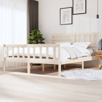 Cadru de pat 6FT Super King, 180x200 cm, lemn masiv - Img 1