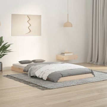 Cadru de pat, 90x190 cm, single, lemn masiv de pin - Img 1