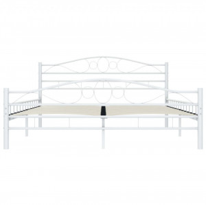 Cadru de pat, alb, 140 x 200 cm, metal - Img 3