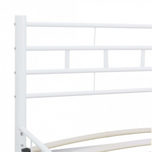 Cadru de pat, alb, 140 x 200 cm, metal - Img 8