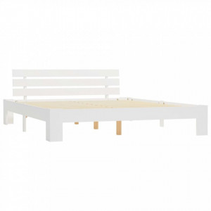 Cadru de pat, alb, 180 x 200 cm, lemn masiv de pin - Img 2