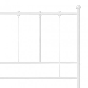Cadru de pat, alb, 180x200 cm, metal - Img 6