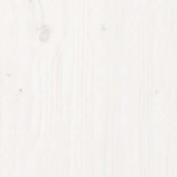 Cadru de pat, alb, 75x190 cm, lemn masiv de pin - Img 7