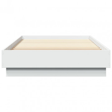 Cadru de pat, alb, 90x200 cm, lemn prelucrat - Img 4