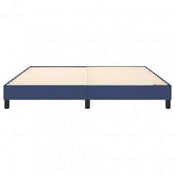 Cadru de pat box spring, albastru, 160x200 cm, textil - Img 8