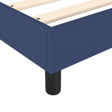 Cadru de pat box spring, albastru, 160x200 cm, textil - Img 6
