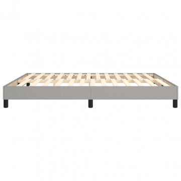 Cadru de pat box spring, gri deschis, 180x200 cm, textil - Img 5