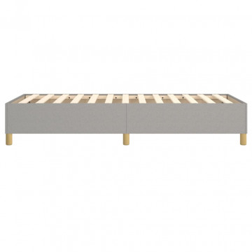 Cadru de pat box spring, gri deschis, 90x190 cm, textil - Img 5