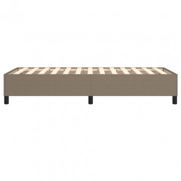 Cadru de pat box spring, gri taupe, 100x200 cm, textil - Img 5