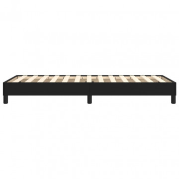 Cadru de pat box spring, negru, 100x200 cm, piele ecologică - Img 5