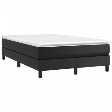 Cadru de pat box spring, negru, 120x200 cm, piele ecologică - Img 3