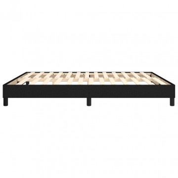 Cadru de pat box spring, negru, 160x200 cm, textil - Img 5