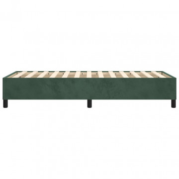 Cadru de pat box spring, verde închis, 90x190 cm, catifea - Img 5
