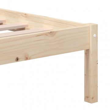 Cadru de pat dublu 4FT6, 135x190 cm, lemn masiv - Img 5