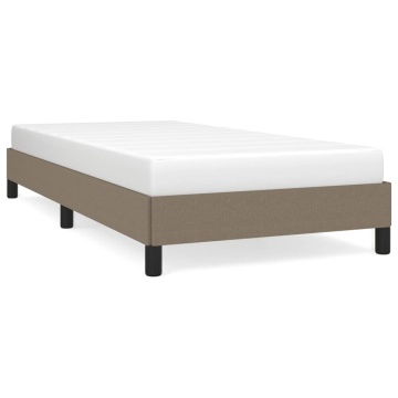 Cadru de pat fără saltea, gri taupe, 100x200 cm, textil - Img 2