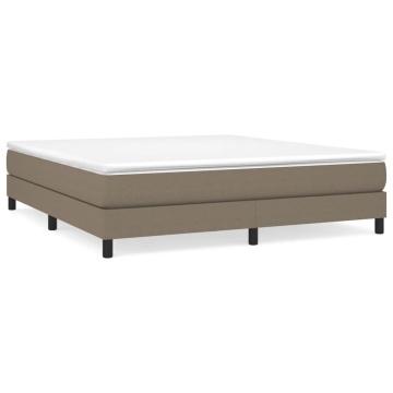 Cadru de pat fără saltea, gri taupe, 180x200 cm, textil - Img 2