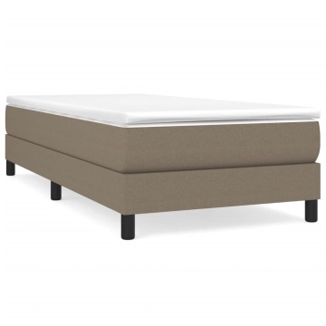 Cadru de pat fără saltea Taupe 80x200 cm țesătură - Img 2