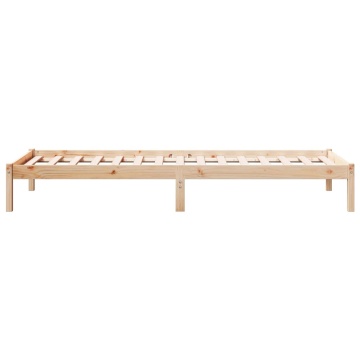 Cadru de pat foarte lung fără saltea, 80x210 cm, lemn masiv pin - Img 8