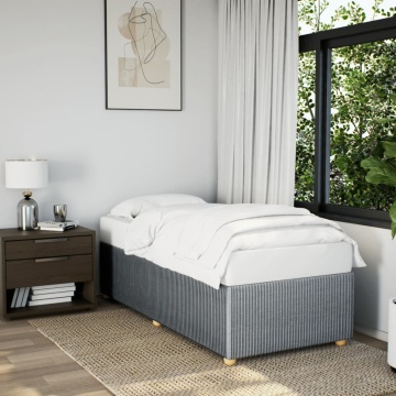 Cadru de pat, gri deschis, 80x200 cm, textil - Img 1