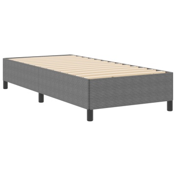 Cadru de pat Gri deschis 90x200 cm din material catifea - Img 3