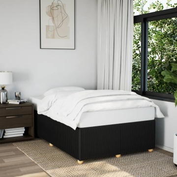 Cadru de pat, negru, 120x200 cm, material textil - Img 1