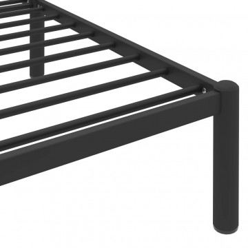 Cadru de pat, negru, 140 x 200 cm, metal - Img 5