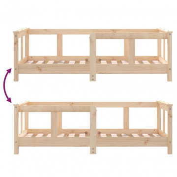Cadru de pat pentru copii, 70x140 cm, lemn masiv de pin - Img 6