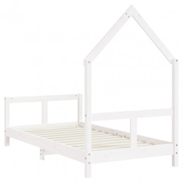 Cadru de pat pentru copii, 80x160 cm, lemn masiv de pin - Img 5