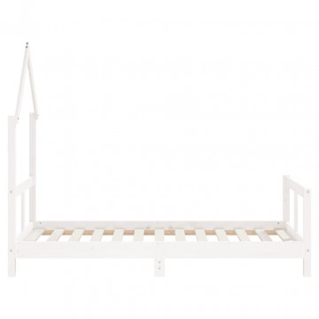 Cadru de pat pentru copii, 80x160 cm, lemn masiv de pin - Img 8