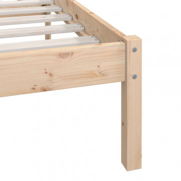 Cadru de pat UK Super King, 180x200 cm, lemn masiv pin - Img 6