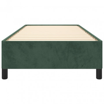 Cadru de pat, verde închis, 90x200 cm, catifea - Img 8
