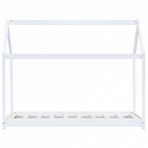 Cadru pat de copii, alb, 70 x 140 cm, lemn masiv de pin - Img 3