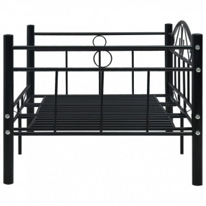 Cadru pat de zi, negru, 90 x 200 cm, metal - Img 4