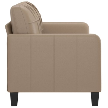 Canapea cu 2 locuri, cappuccino, 140 cm, piele ecologică - Img 4