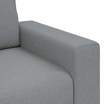 Canapea cu 2 locuri, țesătură gri deschis, 140 cm - Img 6