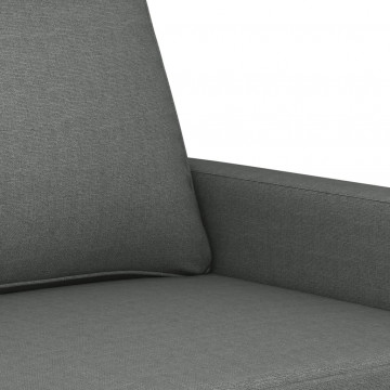 Canapea cu 3 locuri, gri închis, 180 cm, material textil - Img 5