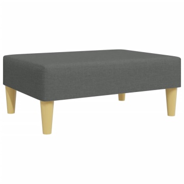 Canapea extensibilă 2 locuri/perne/taburet, gri închis, textil - Img 6