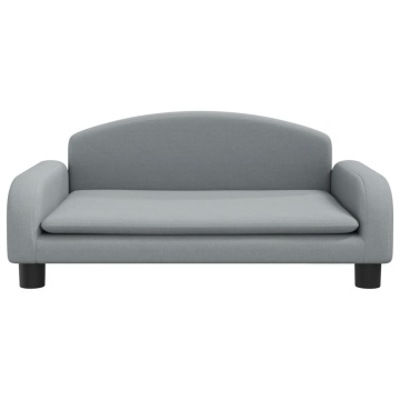 Canapea pentru copii, gri, 70x45x30 cm, material textil - Img 3