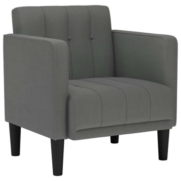 Canapea Scaun cu cotiere Gri închis 53 cm Material - Img 2